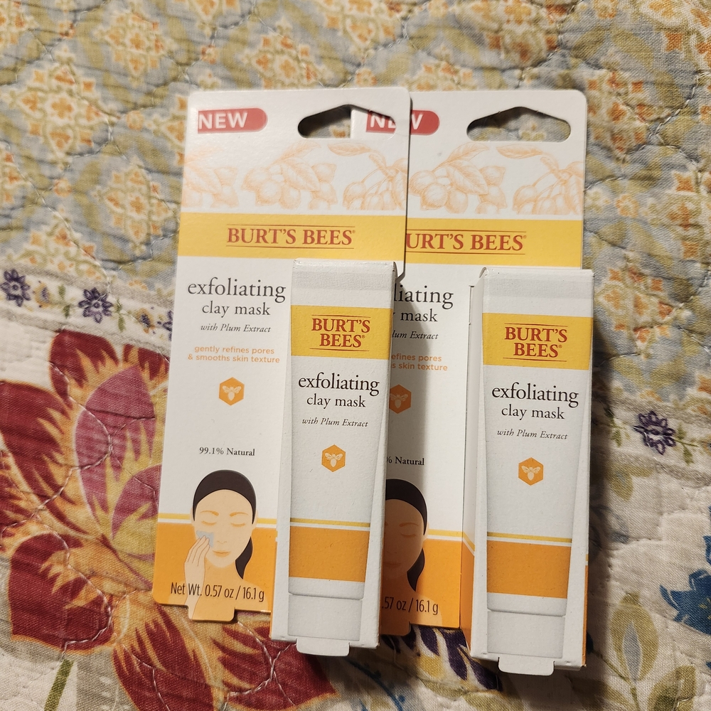 Burt's Bees Exfoliating Clay Mask - White and Orange